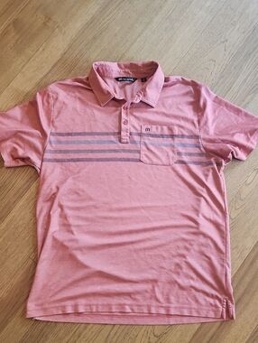 Travis Mathew Men's XL Striped Polo